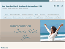 Tablet Screenshot of newhopepsychiatric.com